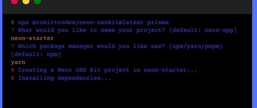 Neon OSS Kit: Ship your Next.js apps faster than ever!